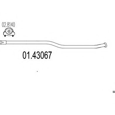 Труба выхлопного газа MTS 01.43067