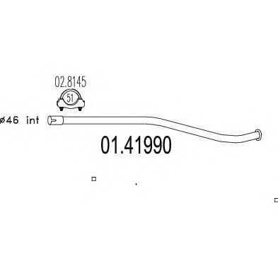 Труба выхлопного газа MTS 01.41990