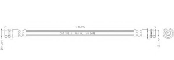 Тормозной шланг REMKAFLEX 2883