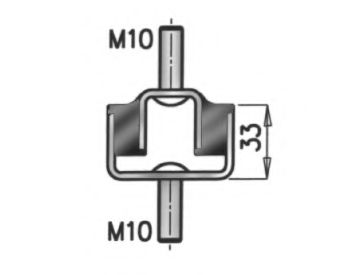 Кронштейн, система выпуска ОГ DINEX 69804