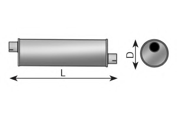 Средний / конечный глушитель ОГ DINEX 21327
