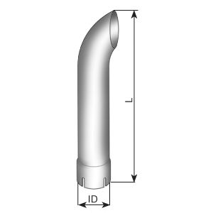 Труба выхлопного газа, универсальная DINEX 91215