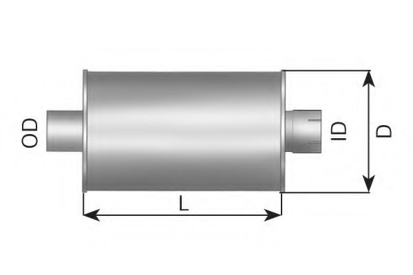 Средний / конечный глушитель ОГ DINEX 40350
