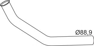 Труба выхлопного газа DINEX 64136