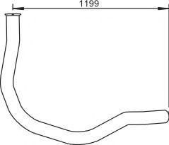 Труба выхлопного газа DINEX 64238