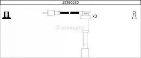 Комплект проводов зажигания NIPPARTS J5380520