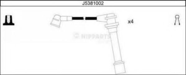 Комплект проводов зажигания NIPPARTS J5381002