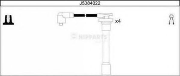 Комплект проводов зажигания NIPPARTS J5384022