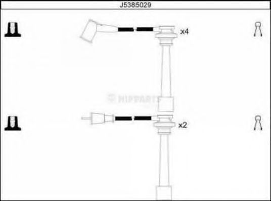 Комплект проводов зажигания NIPPARTS J5385029