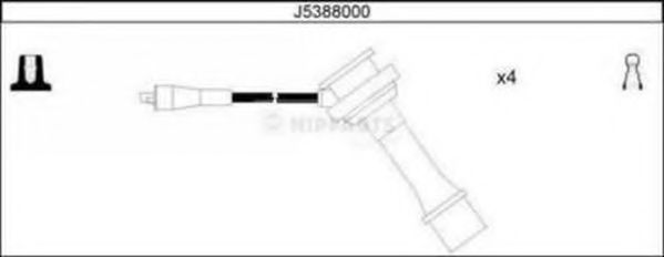 Комплект проводов зажигания NIPPARTS J5388000