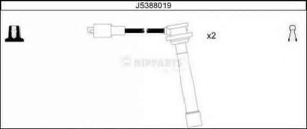 Комплект проводов зажигания NIPPARTS J5388019