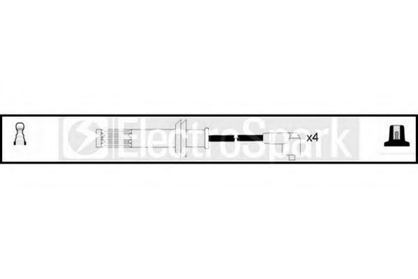 Комплект проводов зажигания STANDARD OEK117