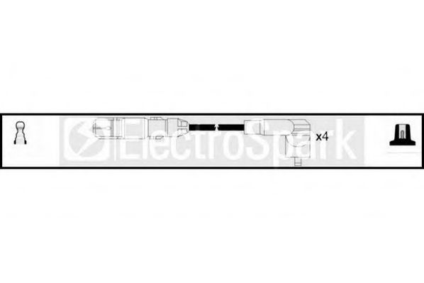 Комплект проводов зажигания STANDARD OEK586