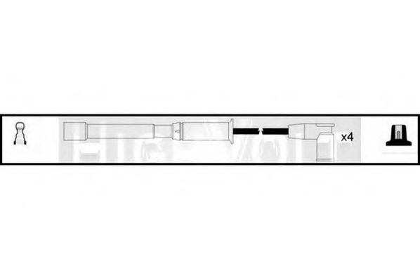 Комплект проводов зажигания STANDARD OEF796