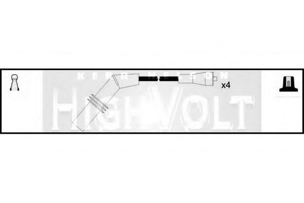 Комплект проводов зажигания STANDARD OEF825