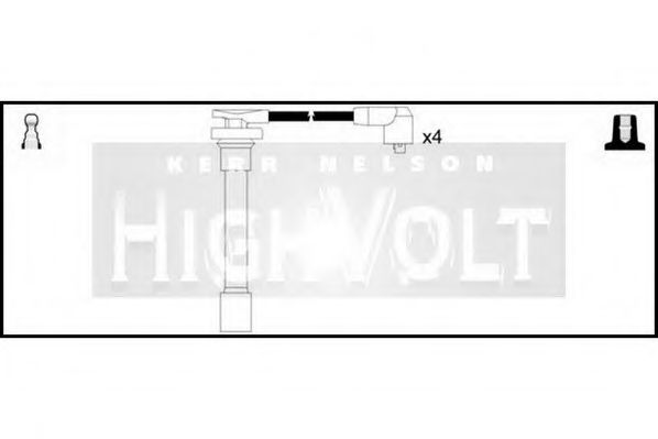 Комплект проводов зажигания STANDARD OEF734