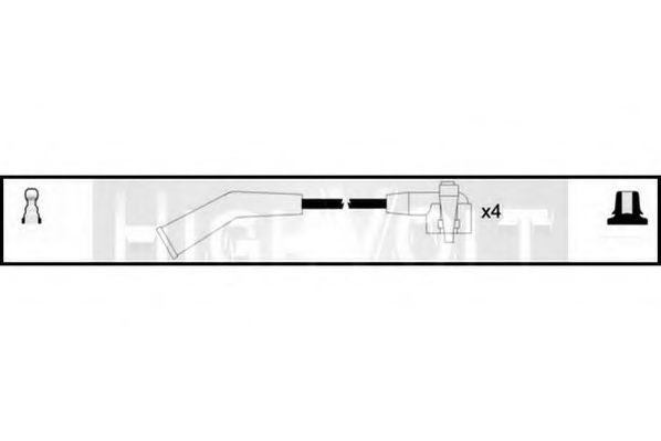 Комплект проводов зажигания STANDARD OEF619