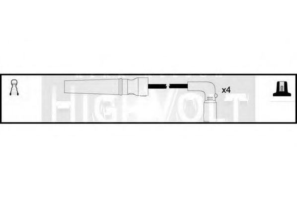 Комплект проводов зажигания STANDARD OEF803