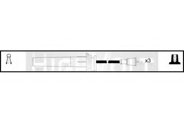 Комплект проводов зажигания STANDARD OEF174