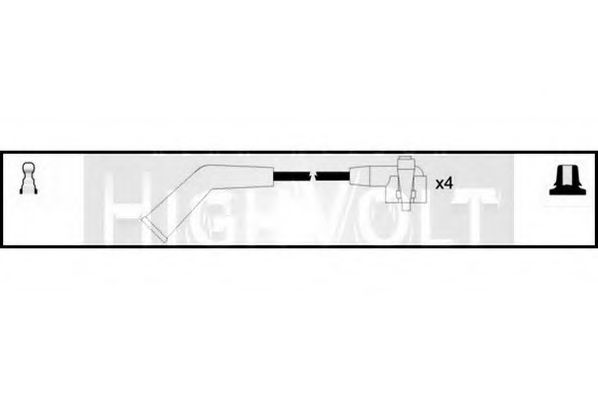 Комплект проводов зажигания STANDARD OEF272