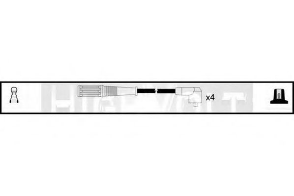 Комплект проводов зажигания STANDARD OEF014