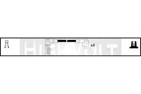 Комплект проводов зажигания STANDARD OEF088