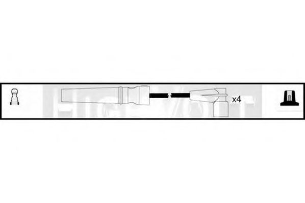 Комплект проводов зажигания STANDARD OEF635