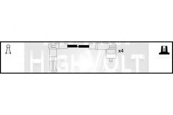 Комплект проводов зажигания STANDARD OEF509