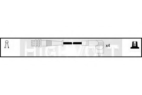 Комплект проводов зажигания STANDARD OEF449