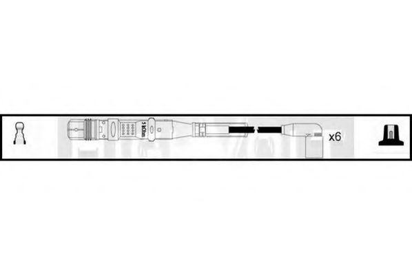Комплект проводов зажигания STANDARD OEF806