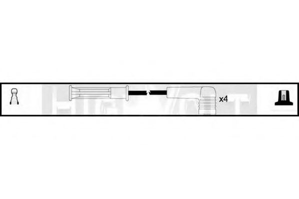 Комплект проводов зажигания STANDARD OEF536