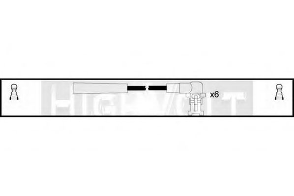 Комплект проводов зажигания STANDARD OEF907