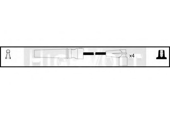 Комплект проводов зажигания STANDARD OEF818