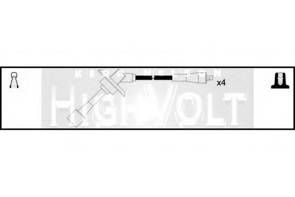 Комплект проводов зажигания STANDARD OEF735
