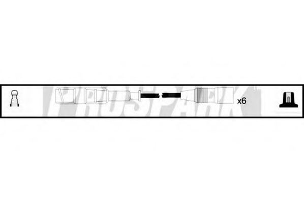 Комплект проводов зажигания STANDARD OES525