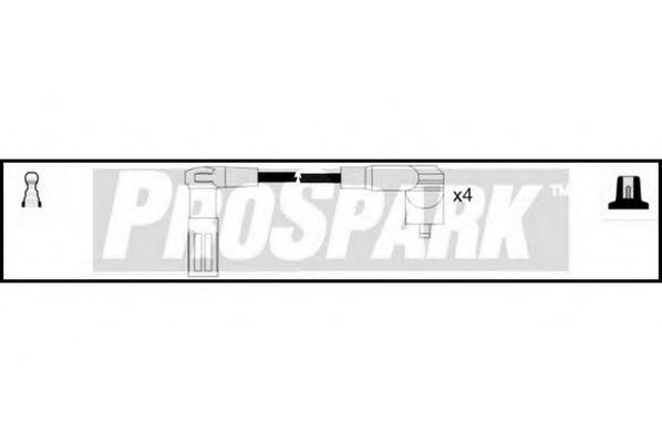 Комплект проводов зажигания STANDARD OES683