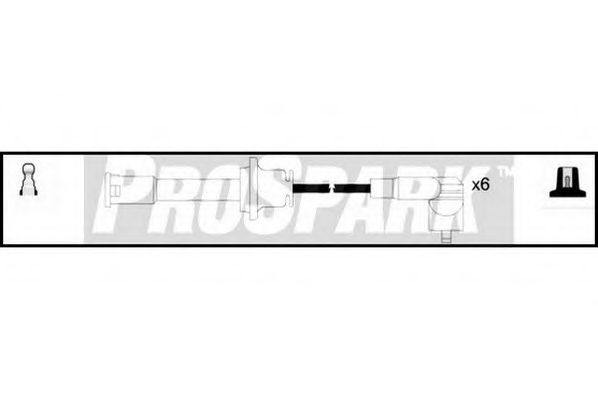Комплект проводов зажигания STANDARD OES704