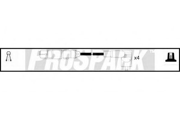 Комплект проводов зажигания STANDARD OES857