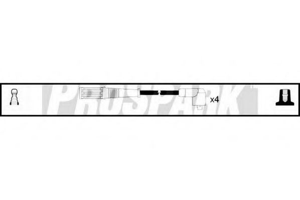 Комплект проводов зажигания STANDARD OES938