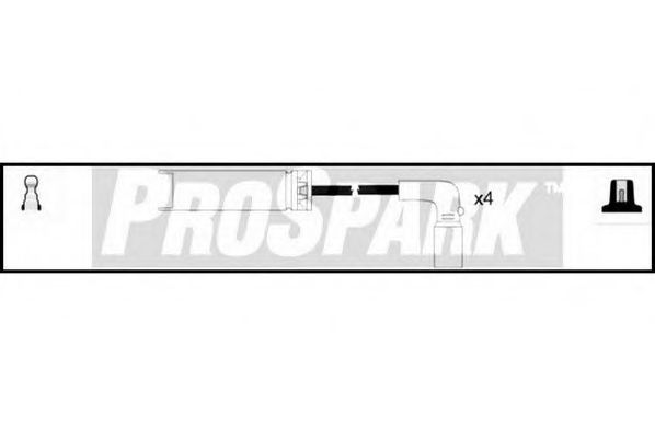 Комплект проводов зажигания STANDARD OES982