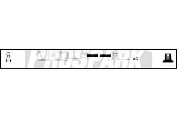 Комплект проводов зажигания STANDARD OES999