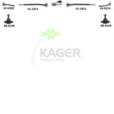Подвеска колеса KAGER 800240