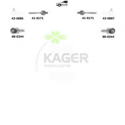 Подвеска колеса KAGER 801057