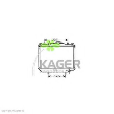 Радиатор, охлаждение двигателя KAGER 310070