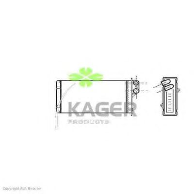 Теплообменник, отопление салона KAGER 32-0108