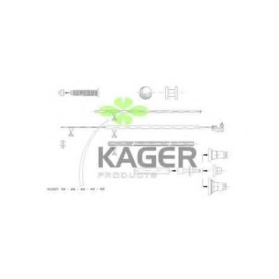 Тросик газа KAGER 19-3682