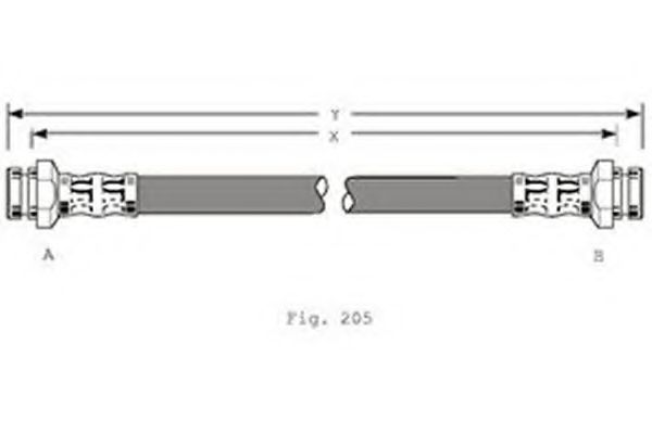 Тормозной шланг PAGID 71055