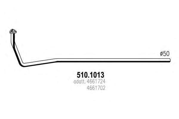 Труба выхлопного газа ASSO 5101013