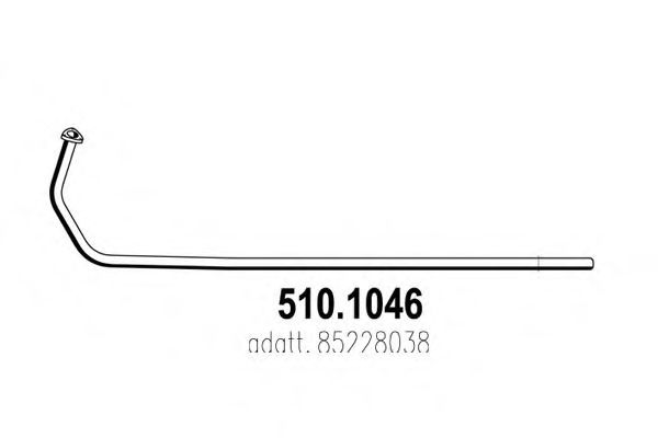Труба выхлопного газа ASSO 510.1046