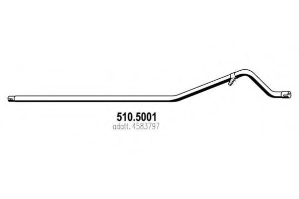 Труба выхлопного газа ASSO 5105001